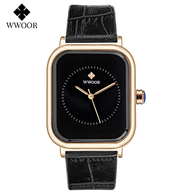 Fashion Women Watches 2023 WWOOR White Leather