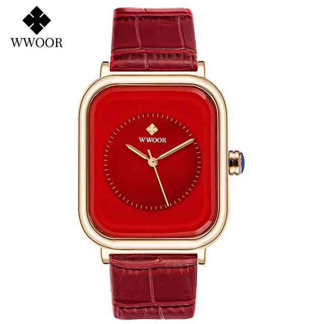 Fashion Women Watches 2023 WWOOR White Leather