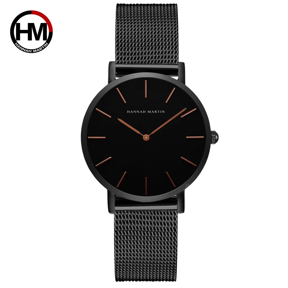ROSE GOLD MESH WOMEEN'S MINIMALIST WATCH