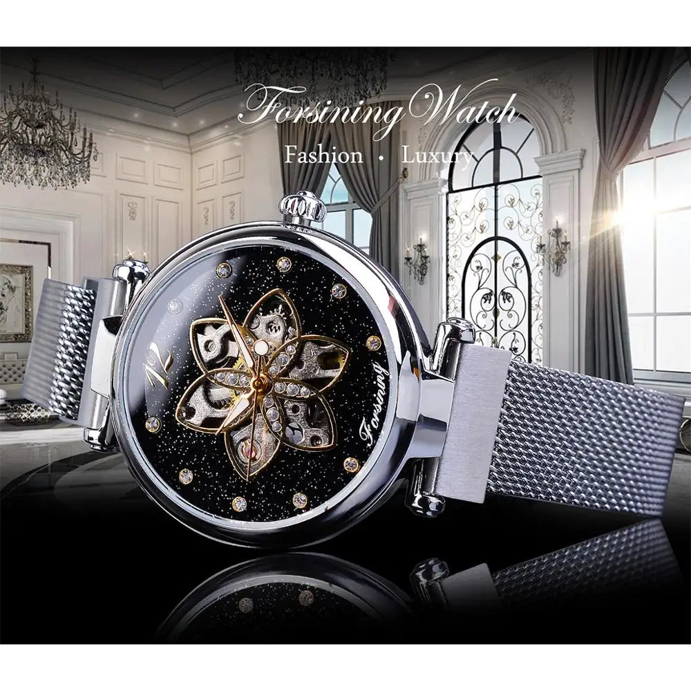 Forsining Top Brand Luxury Diamond Women Watches