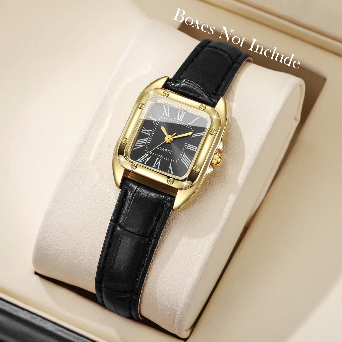 Fashion Square Women Leather Strap Ladies