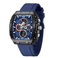 watch fashion square dual display waterproof For Men