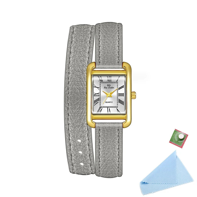 ELIGENT DOUBLE WRAP WOMEN'S LETHER WATCH