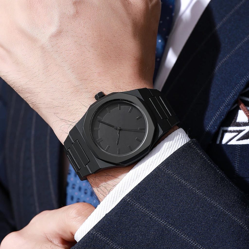 Modern Minimalist Personality Creative All-black Men's Watch