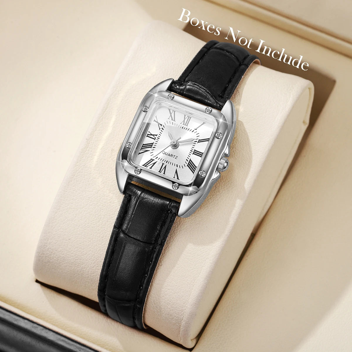 Fashion Square Women Leather Strap Ladies