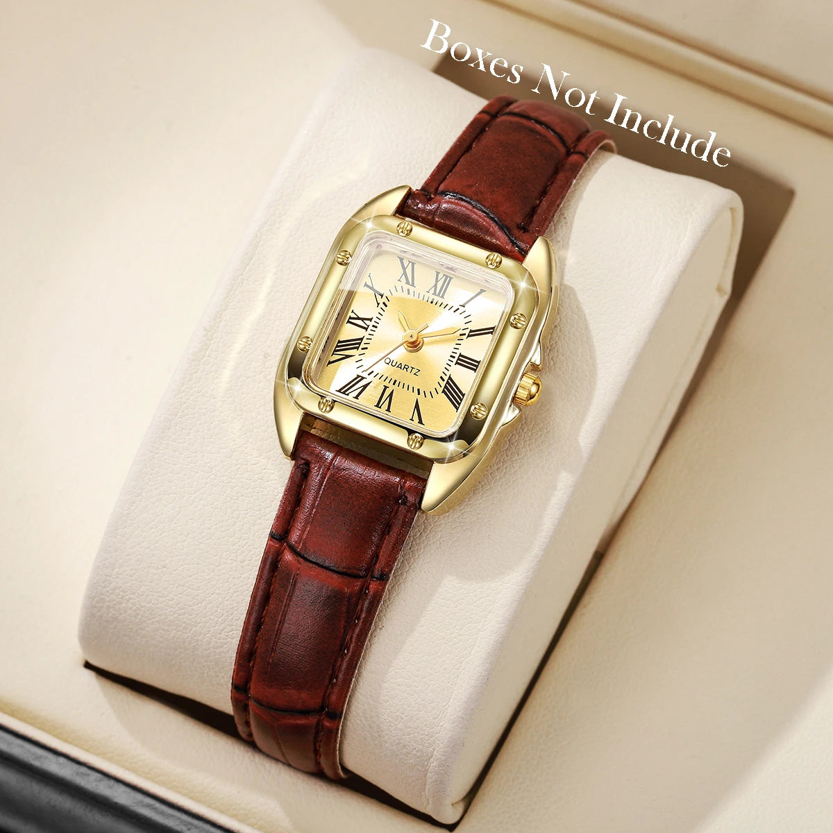 Fashion Square Women Leather Strap Ladies