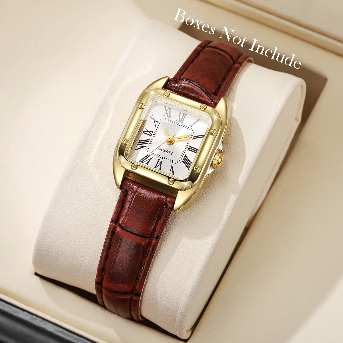 Fashion Square Women Leather Strap Ladies