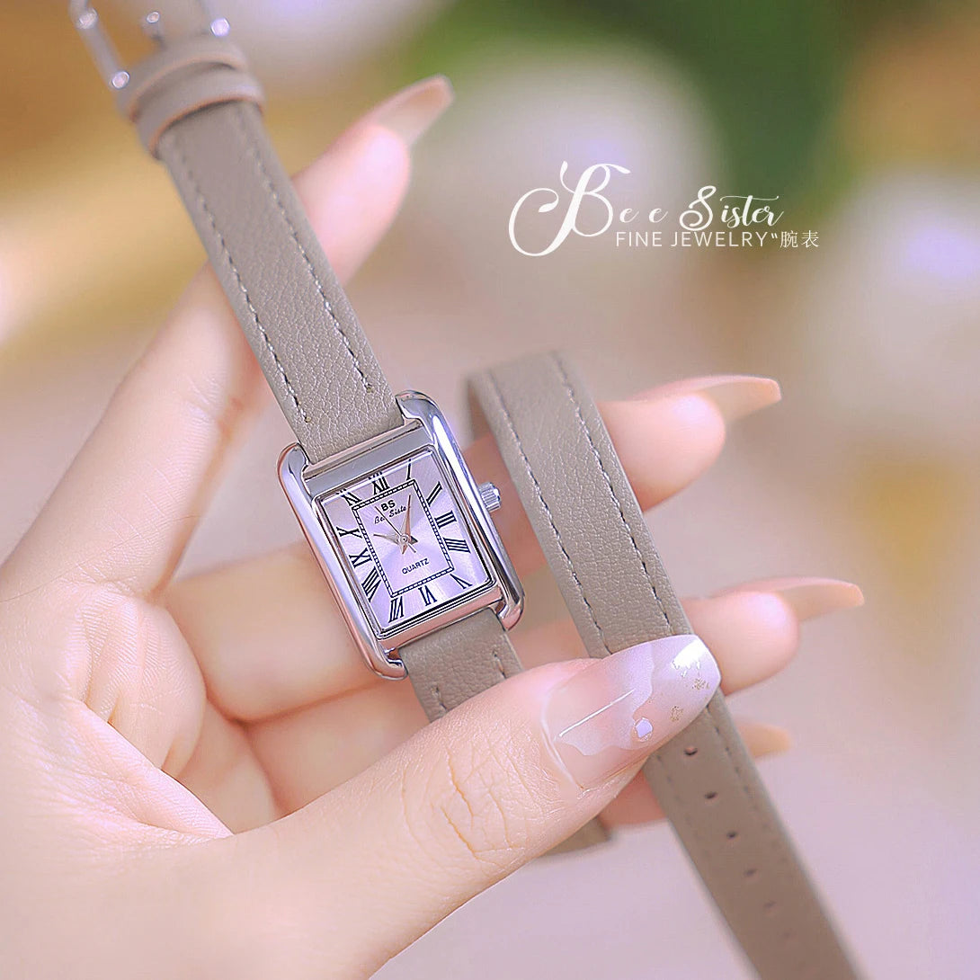 ELIGENT DOUBLE WRAP WOMEN'S LETHER WATCH