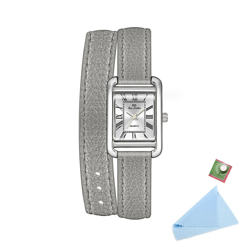 ELIGENT DOUBLE WRAP WOMEN'S LETHER WATCH