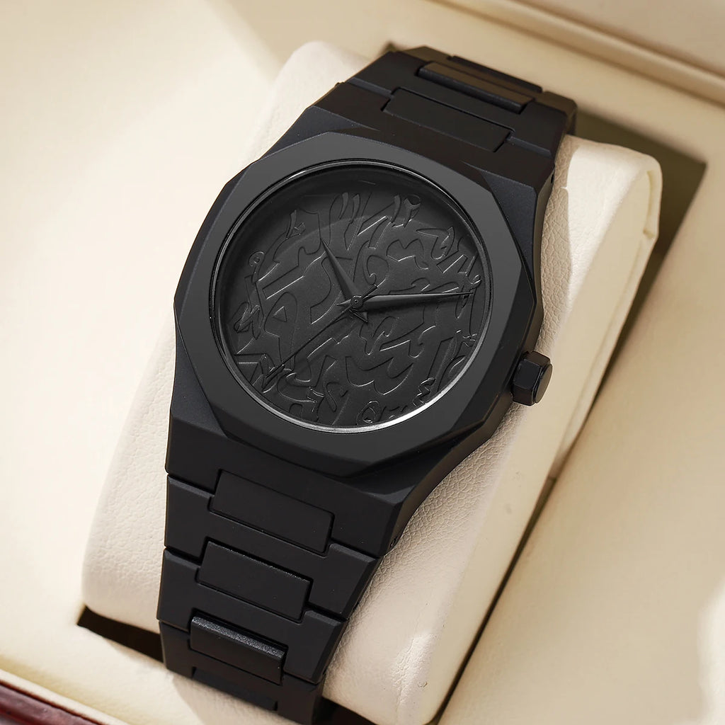 Modern Minimalist Personality Creative All-black Men's Watch