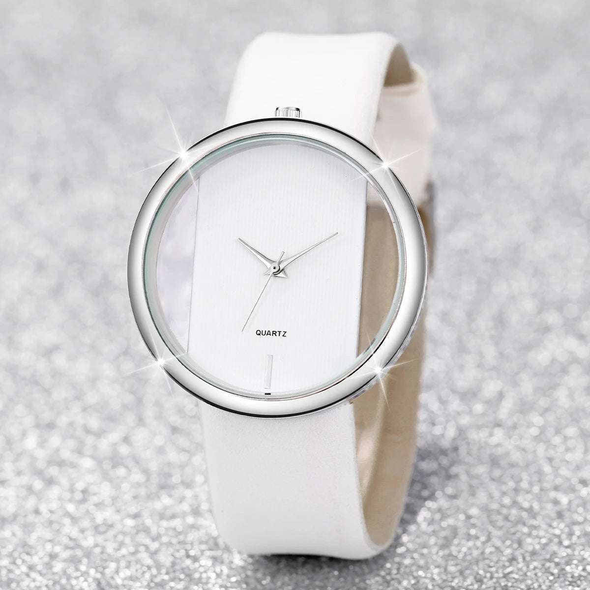 2PCS/Set Women's Watch Pearl Diamond