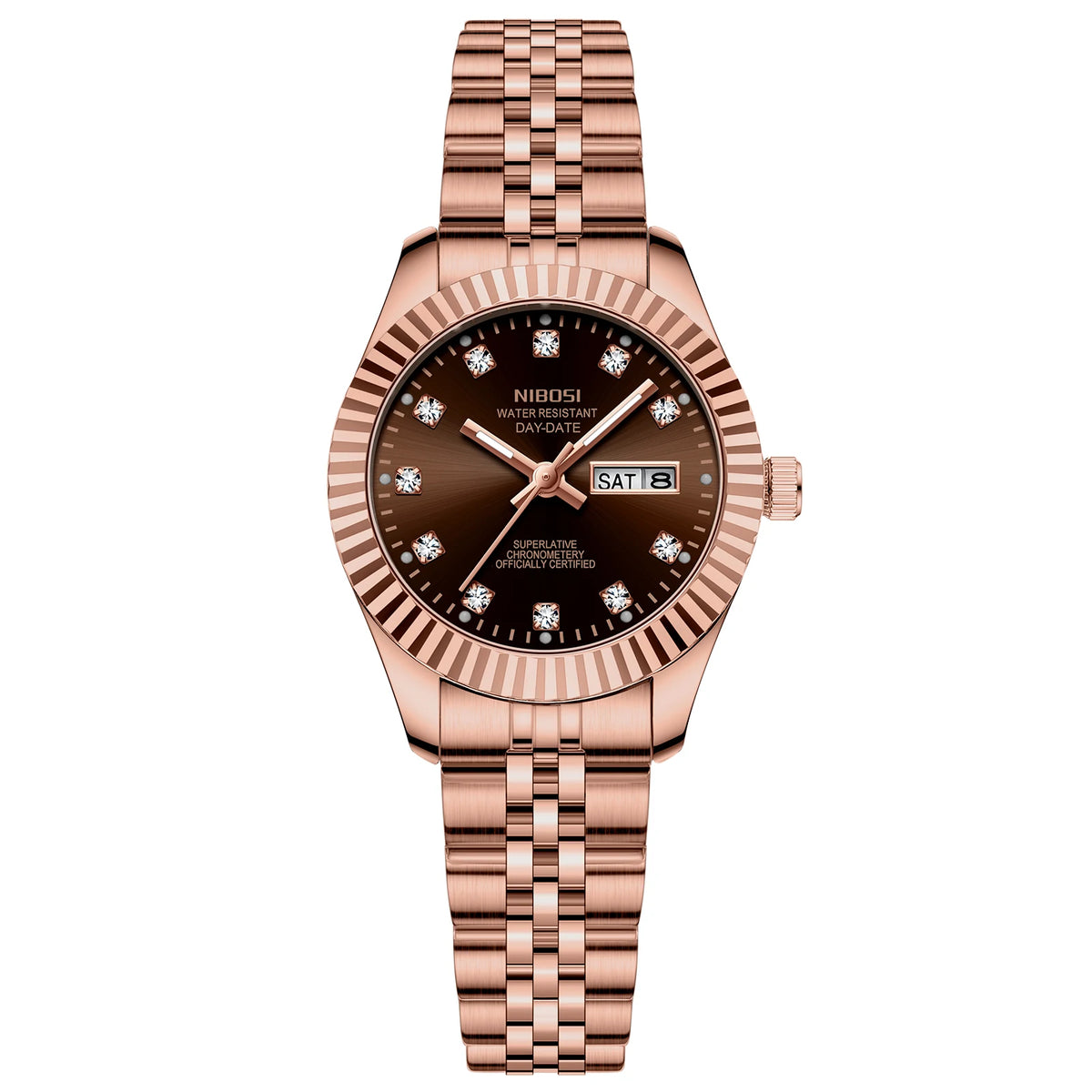 NIBOSI ROSE GOLD WOMEN'S LUXURY WATCH