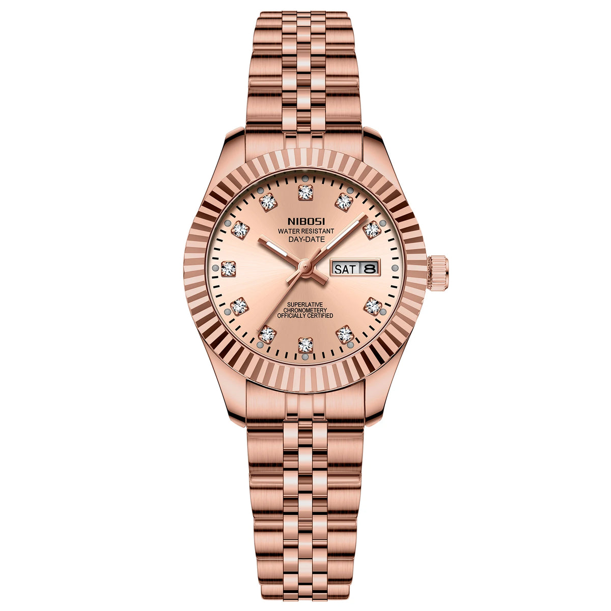 NIBOSI ROSE GOLD WOMEN'S LUXURY WATCH