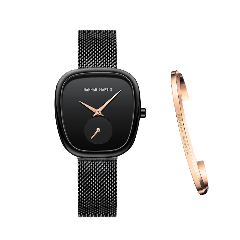 ELEGANT SQUARE WOMEN'S MESH WATCH