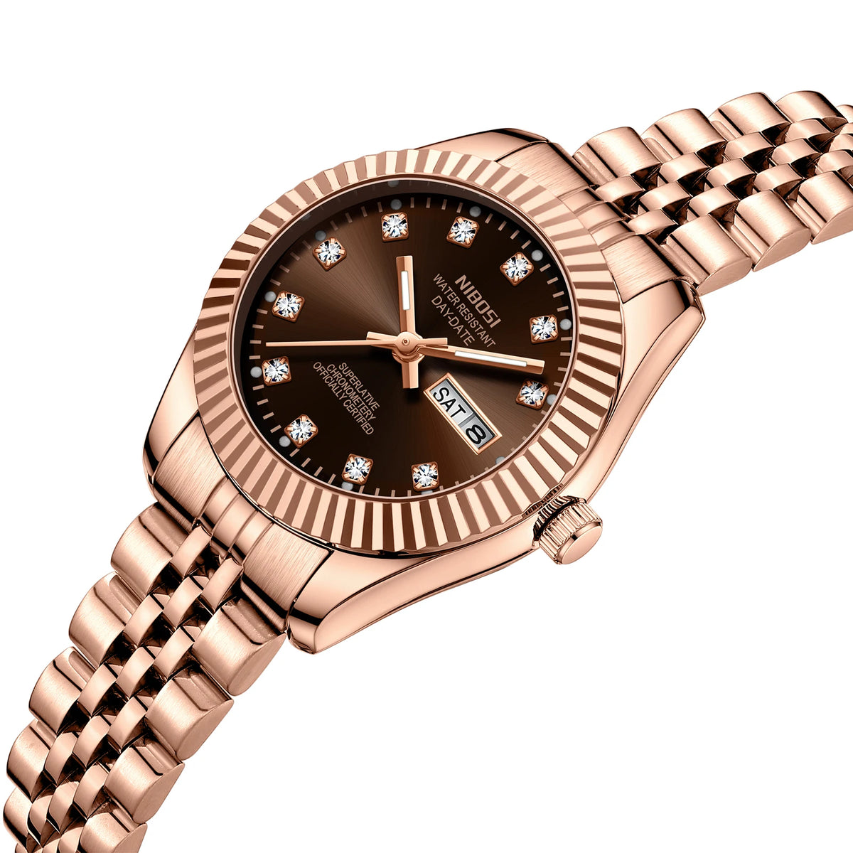 NIBOSI ROSE GOLD WOMEN'S LUXURY WATCH