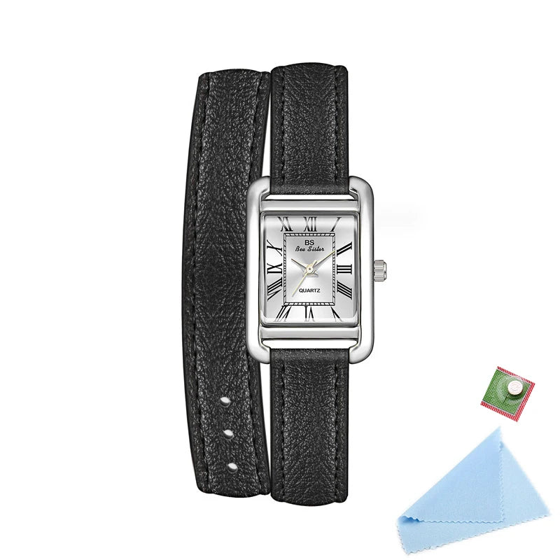 ELIGENT DOUBLE WRAP WOMEN'S LETHER WATCH