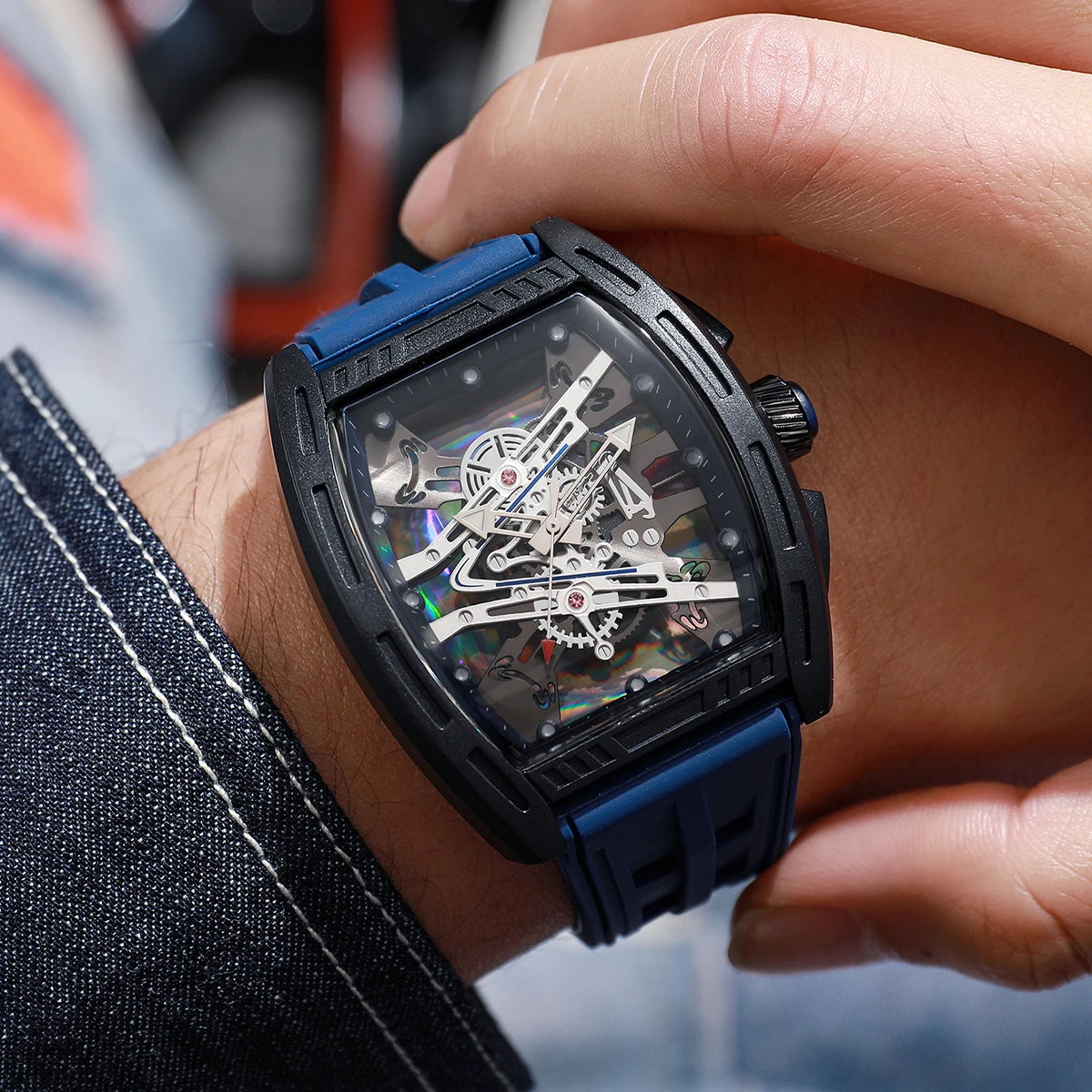 Fashion Large Dial Silicone Strap Men
