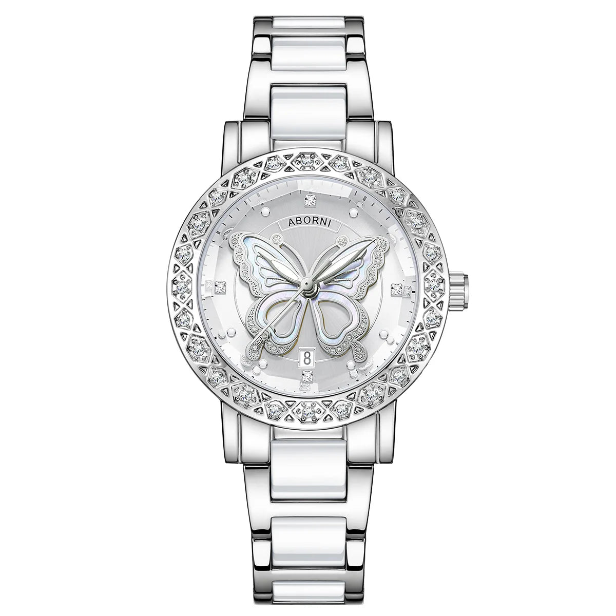 Elegant Silver &pink Women's watch